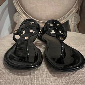Black patent Tory Burch Millers. Will ship in original box along with shoe bag.